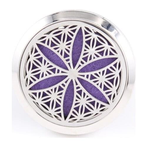 30mm Silver Screw 316 Stainless Steel Car Diffuser Locket Essential Oil Car Diffuser Locket Free Pads