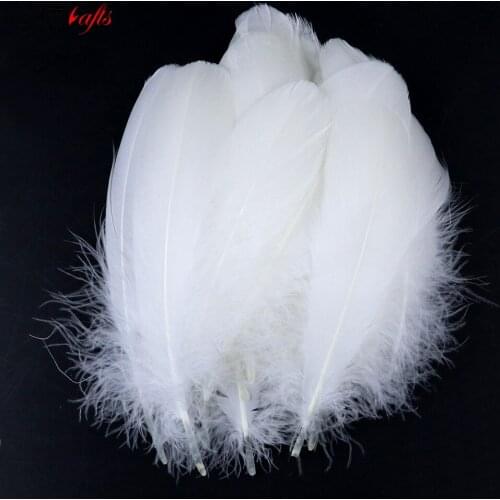 5CM-8CM Natural Golden Goose Feathers Plumes For Carnival Wedding Dress Sewing Accessory Home Decoration Crafts