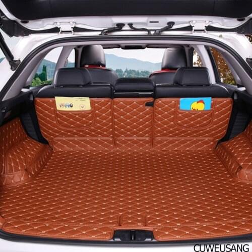CUWEUSANG leather car trunk mats for Lexus RX NX RX300 RX450H NX200 NX300h 5 seats 2016-2019 years auto accessories