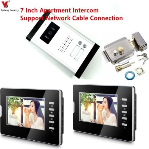 7''TFT Color Wired Video Door Phone Intercom System for Home Indoor Monitor1000TVL Outdoor Camera IR Night Vision