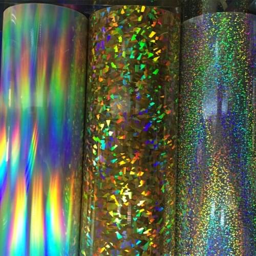 Hologram pu vinyl for cutter plotter 50CMX100CM High quality Hologram PU VINYL for fabric heat transfer with air free shipping