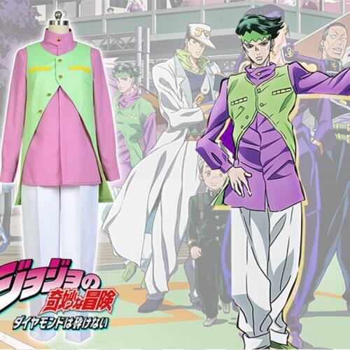 JoJos Bizarre Adventure Cosplay Rohan Kishibe Costume Christmas Halloween Costumes Uniform for Adult Custom Made Any Size