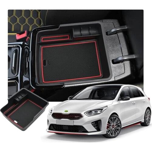 LFOTPP Car Armrest Storage Box For Ceed GT 2018 2019 Central Control Container Storage Box Auto Interior Styling Accessories