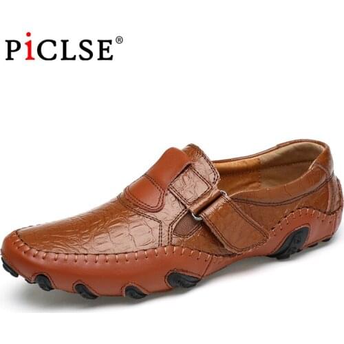 Large size Genuine Leather Men Shoes British Style Casual Leather Shoes Men Loafers Moccasins Men Driving shoes zapatos hombre