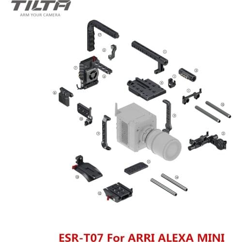 Tilta ESR-T07 rig for ARRI ALEXA MINI Camera Cage 15mm baseplate V mount Power plate Top Handle EVF support New Version