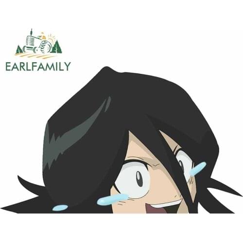 EARLFAMILY 13cm x 8cm For Bleach Peeking Creative Car Sticker Repair Decal DIY Occlusion Scratch Vinyl Material Decoration