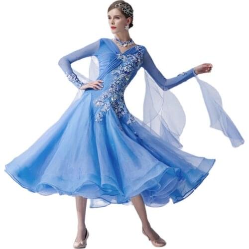 B-19117 New national standard modern dance competition dress, ballroom dance dress, smooth dancing dance for girl