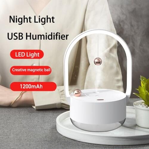 350ml Portable Air Humidifier Creative Magnetic Night Light USB Purification Spray Water Replenishing Instrument for Home JS05
