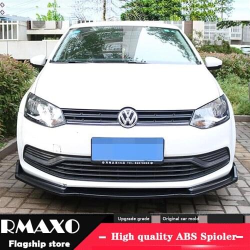 For VW POLO ABS Rear Bumper Diffuser Protector For 2014-2017 POLO Body kit bumper rear Front shovel lip rear spoiler