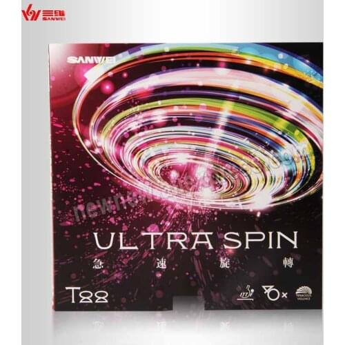 SANWEI T88 ULTRA SPIN 40+ Table Tennis Rubber (Half-sticky, Spin & Speed) with Sponge Pimples In Ping Pong Rubber