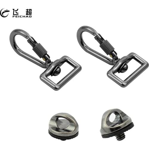 Camera Tripod 1/4" Screw Connecting Adapter Carabiner Hook Quick Release Set for Canon Nikon Sony DSLR Shoulder Sling Strap Belt