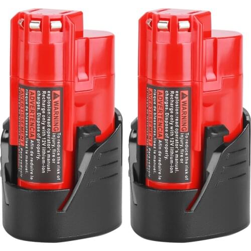 3000mAh M12 Replacement LI-ION battery For Milwaukee 48-11-2401 48-11-2440 C12 WS IR Backup Rechargeable Power Tool batteries