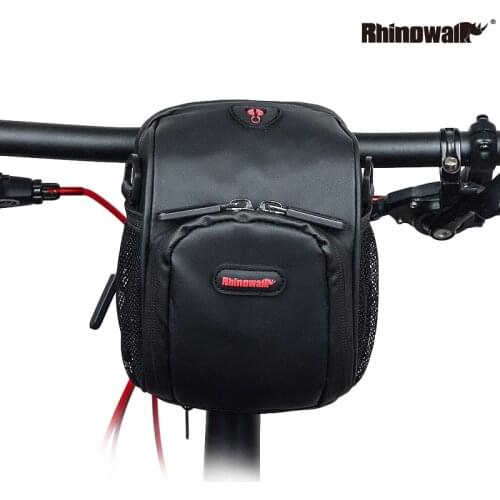 Rhinowalk Bicycle Handlebar Bag MTB Waterproof Front Head Tube Pannier Road Bike Stroage Shoulder Pouch Cycling Gear Bag Pack
