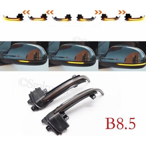 For Audi A4 A5 S5 A3 8P B8.5 RS3 RS4 RS5 Black Cover Side Wing Mirror Indicator Dynamic Turn Signal LED Light