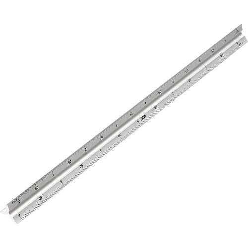 DIYWORK Triangle Scale Drawing Ruler Architect Engineer Technical Ruler Aluminum Alloy 30cm Gauging Tool Measuring Tools