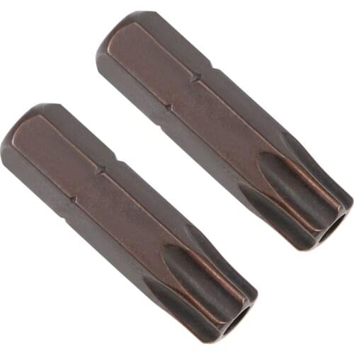 Uxcell Torx Bits 2pcs 1/4 Inch Hex Shank Magnetic TT40 Screwdriver Bit Set 25mm Length S2 Screw Driver Kit Tools