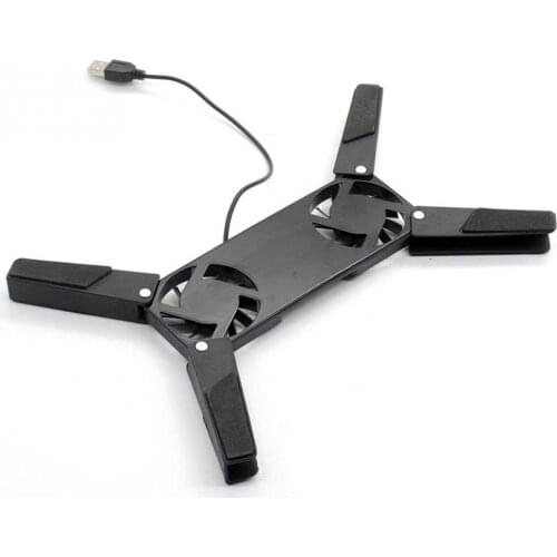 USB Cooling Fan Portable Convenient Notebook Cooler Cooling Pad Stand Double Fans For Notebook Laptop