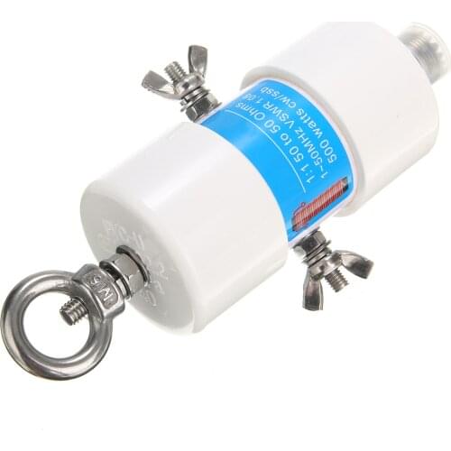 Waterproof Balun 160m-6m Bands 1.8-50MHz 500W Waterproof HF Balun 1:1 Universal Voltage Balun for Shortwave Antenna Balun
