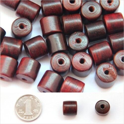 30Pcs/Lot Redwood Beads 6mm 8mm 10mm Cylindrica Wooden Beads For Jewelry Making,High-grade Hardwood Beads