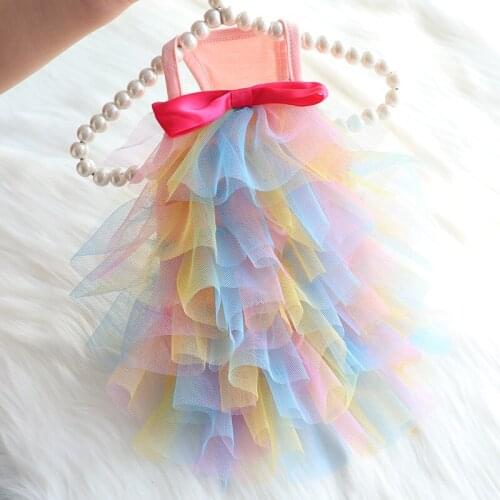 Bubble Skirt Pet Dog Clothes Colorful Dress Clothing Dogs Super Small Costume Cute Soft Chihuahua Print Summer Girl Mascotas