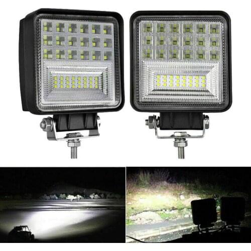 1/2Pcs Led Work Light Bar Car Driving Lamp 126W 4 Inch 2800LM 6000K For Flood Spot Offroad Car Truck Boat Driving Fog Lamps HOT