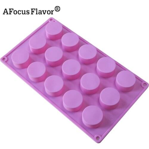 1 Pc Cylindrical Soap Mold 15 Holes Molde De Silicone Forms Handmade Soap Cake Decorative Ice Cube For Baking Cake Stand