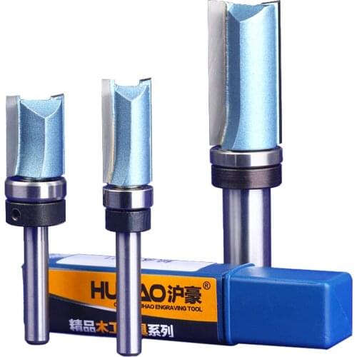 1pc Router Bit Shank Bearing Flush Trim 1/4*1/2*20mm 1/4 Shank Woodworking Milling Cutter Tool Tideway 5814