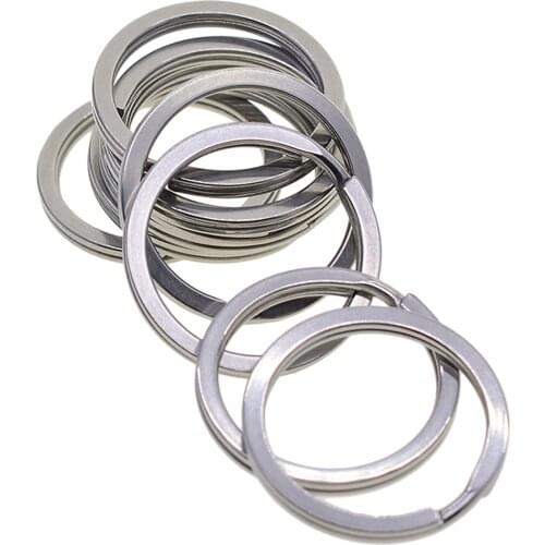 10x Split Key Rings 30mm Stainless Steel Keyring Hoop Loop Ring Findings