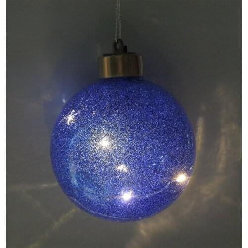 2pcs/pack Diameter=8cm Small Size Blue Glass Ball Lighting Christmas Day Home Decoration Festival Prop