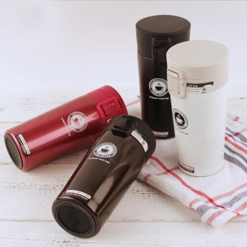 380ml bouncing cover stainless steel thermos mug portable travel coffee tea cup with double filter car vacuum thermos gift cup