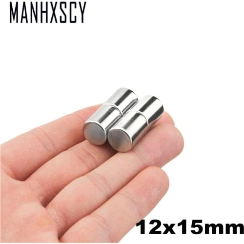 50pcs Neodymium N35 Dia 12mm X 15mm Strong Magnets Tiny Disc NdFeB Rare Earth For Crafts Models Fridge Sticking magnet 12x15mm