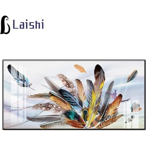 5D Diy Diamond Painting Large-size decorative painting, feather art Full Round Square Drill Mosaic Home Decoration Birthday Gift