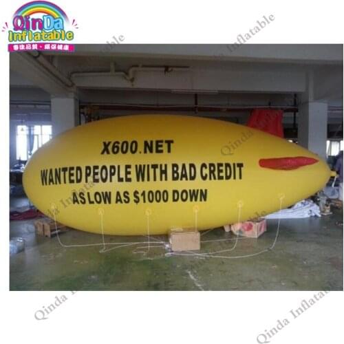 Free Customize 13ft 4m Inflatable PVC Blimp / Airship / Airplane / Helium Balloon / Advertising inflatables