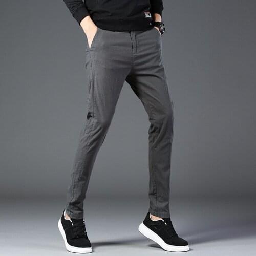 MRMT 2021 Brand Autumn Mens Trousers Ice Silk Thin Pants for Men Elastic Air-permeable Leisure Trendy Trouser