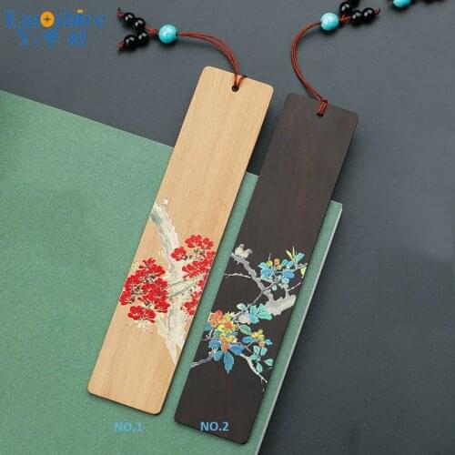 New Arrival Wooden Bookmark Painted Classical Bookmarks Birthday Girls Creative Exquisite Antique Gift Custom Lettering M119