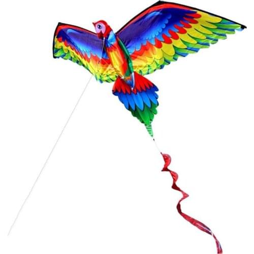 Kite Toy Kids Set Realistic Big 3D Parrot Kite Long Tail Flying Game Outdoor Sport Toy with 100m Line Children Adult Kite Kit