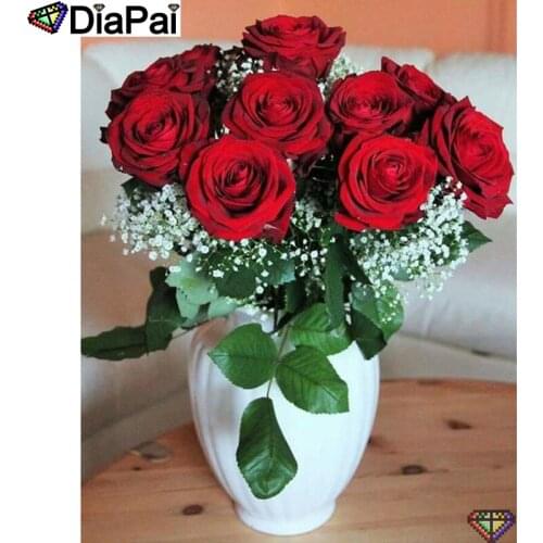 DIAPAI 5D DIY Diamond Painting 100% Full Square/Round Drill "Rose flower" Diamond Embroidery Cross Stitch 3D Decor A23252