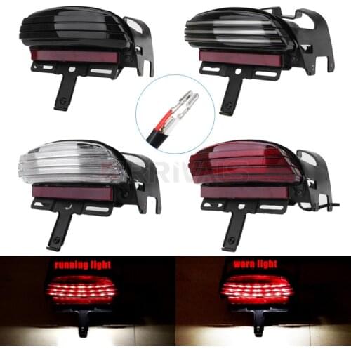 Motorcycle Fender Light Tri-Bar LED Rear Tail Brake Lights Fit For Harley CVO Dyna Fat Bob FXDF 2008-UP