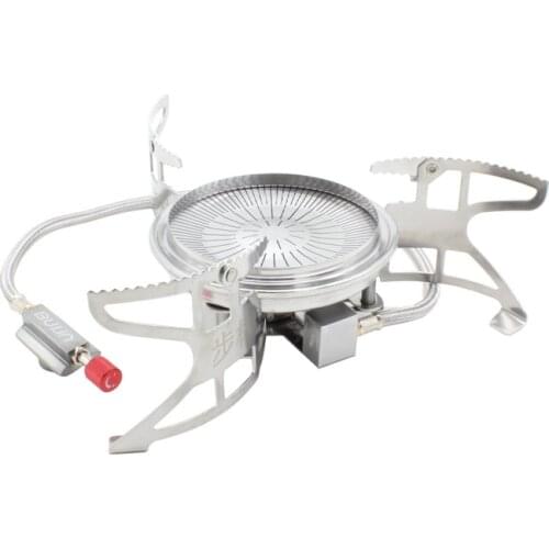 Bulin Outdoor Gas Stove Folding Cooking Furnace Camp Cookware Split Gas Furnace Stove for Camping Hiking Picnic with Pot