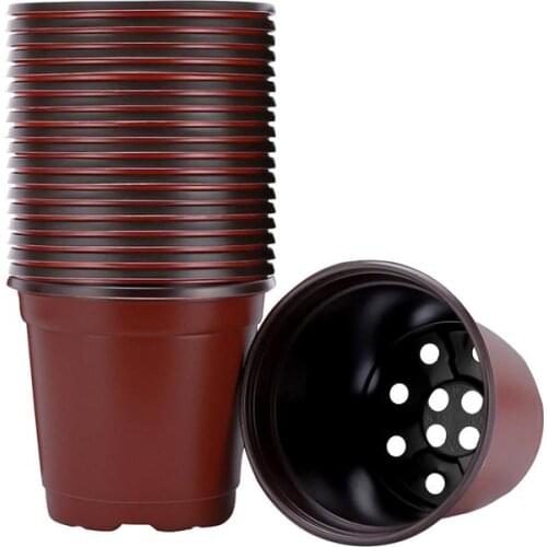 20PCS Plant Flower Pots Nursery Seedlings Pot Lightweight Two-tone Universal Soft Flower Plant Container Seed Starting Pots