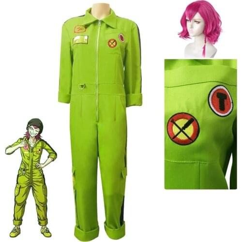 Costume Kazuichi Souda Cosplay Jumpsuits Danganronpa 2 Bodysuit Adult Unisex Halloween Carnival Party Costumes Anime with wigs