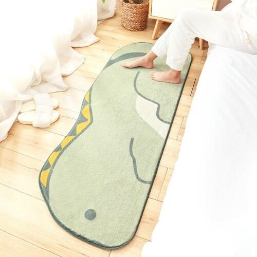 Area Rug for Bedroom Lamb Wool Bedside Carpet Cartoon-shaped Living Room Floor Mats Super Soft Fluff Non-slip Absorbent Foot Mat