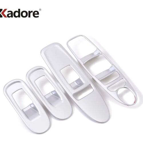 For Nissan Armada Patrol Y62 Royale Nismo Infiniti QX56 QX80 2016-2018 ABS Matte Car Interior Window Lift Switch Frame Cover LHD