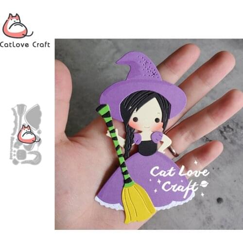 Catlove Halloween Witch Metal Cutting Dies Scrapbooking Mold Stencil Die Cuts Card Making DIY Craft Embossing New Dies For 2020