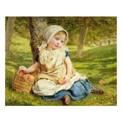 Cute girl Child Needles,DIY Baby 14CT Unprinted Cross Stitch,For Embroidery Kits,Counted Embroidery, Wall Deco Home Handmade