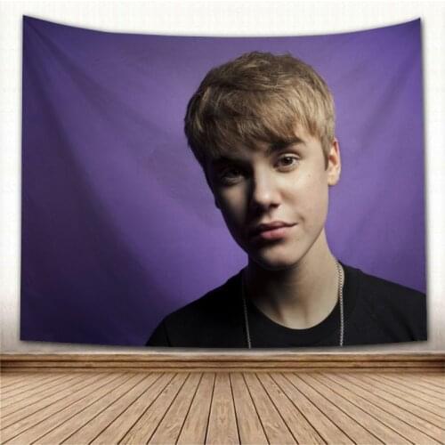 Justin Bieber Wall Hanging Tapestry Sheets Home Decorative Tapestries Beach Towel Yoga Mat Blanket Table Cloth Tapestry 0331
