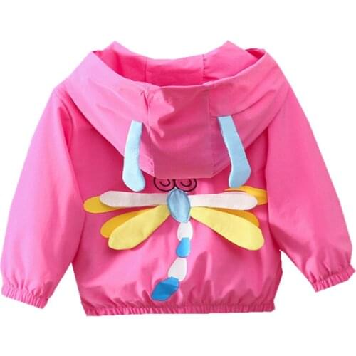 2021 Autumn Toddler Girls Hooded Jacket Baby Kids Windbreaker Lovely Children Clothing Spring 1-5year infant girl Coat Outerwear