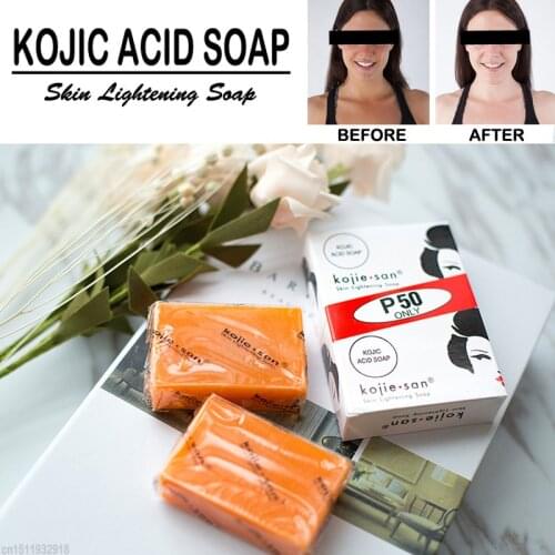 Kojie San Handmade Whitening Soap Skin Lightening Soap Bleaching Kojic Acid Glycerin Soap Deep Cleaning Brighten Skin