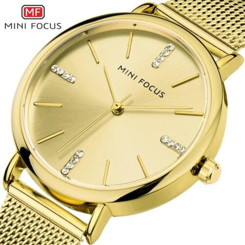 MINIFOCUS Luxury Women Watches Casual Waterproof Ladys Watch Fashion Casual Wristwatches Montre Femme Relogio Feminino Rose Gold