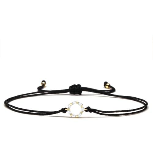 White Cubic Zirconia Crystal Tide Charm Handmade Bracelet For Women Delicate Creatvie CZ Copper Cute Every Day Jewelry Present